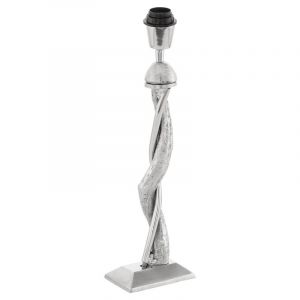 Nickel modern bordslampa utan skärm aluminium, Mason, med brytare