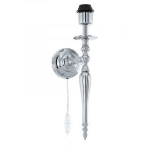 Nickel design vägglampa utan skärm aluminium, Mason, med brytare