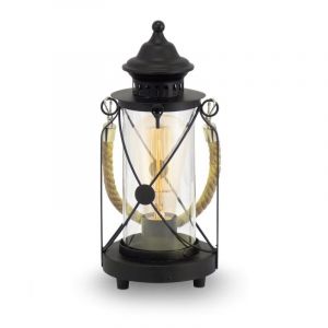 Svart klassisk bordslampa stål, Katoo, med brytare