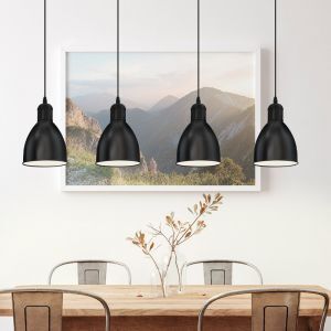 Svart industri fönsterlampa metall, Lavinio