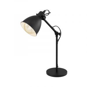 Svart industri bordslampa metall, Lavinio, med brytare