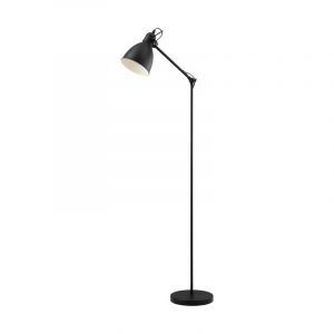 Svart industri golvlampa metall, Lavinio, med brytare