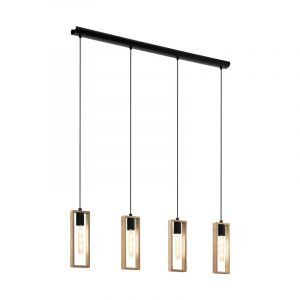 Trä fönsterlampa brun, Elroy