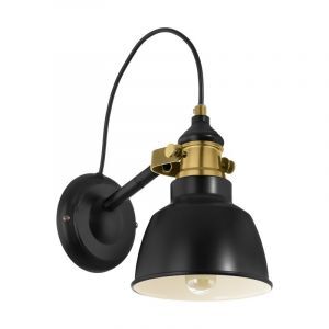 Brons rustik vägglampa metall, Jordan
