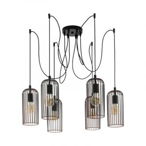 Svart industri fönsterlampa stål, Silje