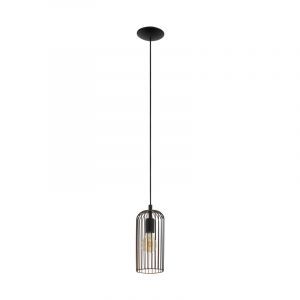 Svart industri fönsterlampa stål, Silje