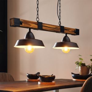 Trä fönsterlampa brun, Josia