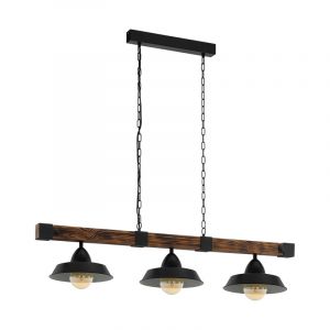 Trä fönsterlampa brun, Josia