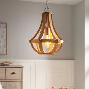 Trä fönsterlampa brun, Adriano