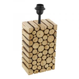 Trä bordslampa utan skärm brun, Kick, med brytare