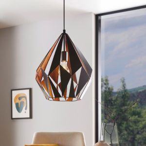Svart modern fönsterlampa metall, Acri