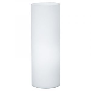 Vit design bordslampa glas, Basken, med brytare