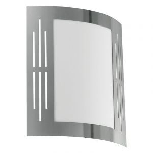 Silver utelampa plast, Elyana, IP44
