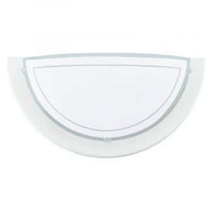 Vit modern vägglampa glas, Agena