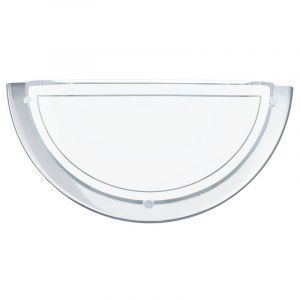 Krom modern vägglampa glas, Agena