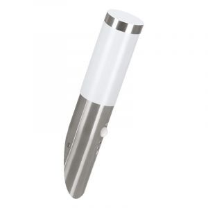 Silver utomhus vägglampa med rörelsesensor plast, Carlein, IP44