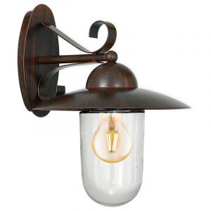 Brun klassisk utelampa glas, Dalisha, IP44
