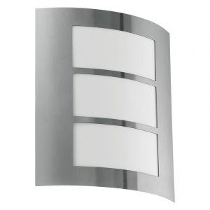 Silver utelampa plast, Elyana, IP44