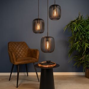 Svart industri fönsterlampa stål, Pietro