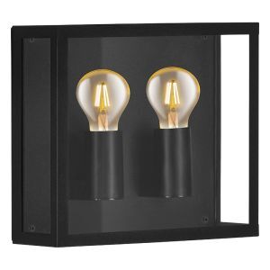 Svart modern utelampa aluminium, Alihan, IP44