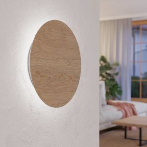 Brun modern vägglampa trä, Aisling, 9,2W, 3000K LED