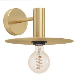 Mässing modern vägglampa stål, Elana