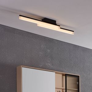 Svart modern taklampa badrum aluminium, Michelle, 11W, 3000K LED, IP44
