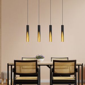 Guld modern fönsterlampa aluminium, Aloysius