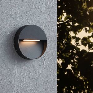 Svart modern utelampa aluminium, Lamar, 4,8W, varm till kall vit justerbar LED, IP65