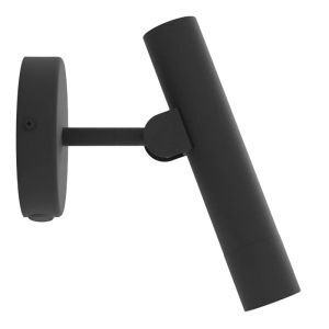 Svart modern vägglampa aluminium, Aleyna, 5W, 3000K LED, med brytare