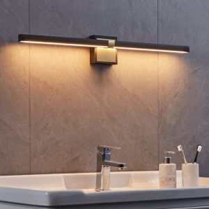 Mässing modern badrumslampa vägg stål, Natasha, 17,5W, 3000K LED, IP44