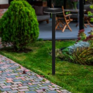 Svart solcellslampa markspjut plast, Ingemar, 8,5W, 3000K LED, IP65