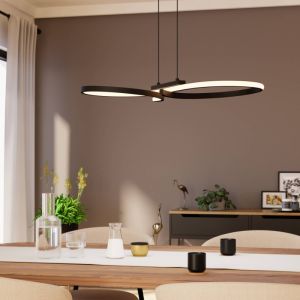 Svart modern fönsterlampa aluminium, Thekla, 21W, 3000K LED