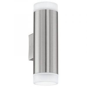 Silver modern up down vägglampa plast, Marlies, IP44