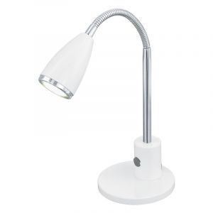 Vit bordslampa metall, Said, med brytare