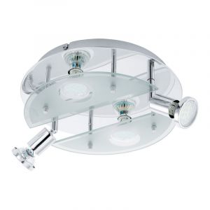 Krom design spotlight tak glas, Lusie