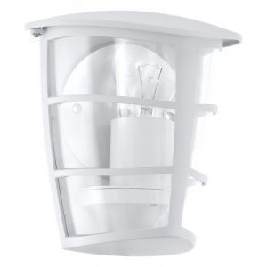 Vit modern utelampa plast, Inas, IP44