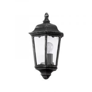 Svart klassisk utelampa aluminium, Leanna, IP44