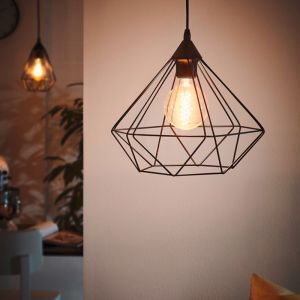 Svart industri fönsterlampa metall, Costel