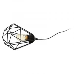 Svart industri bordslampa metall, Costel, med brytare