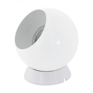 Vit bordslampa metall, Alliano, med brytare