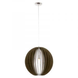 Brun rustik fönsterlampa trä, Bergama
