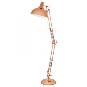 Koppar industri golvlampa metall, Josha, med brytare