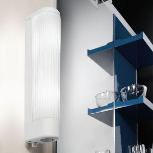 Vit spegelbelysning glas, Amrita, med brytare
