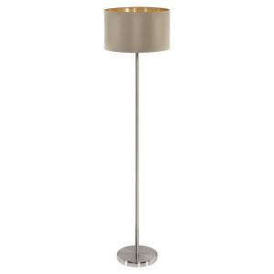 Guld modern golvlampa tyg, Terme, med brytare