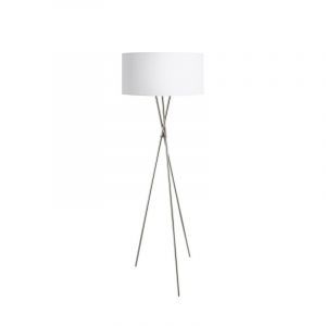 Vit modern golvlampa tre ben tyg, Anuschka, med brytare