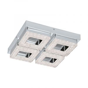 Krom modern vägglampa plast, Arjo, 4W, 3000K LED