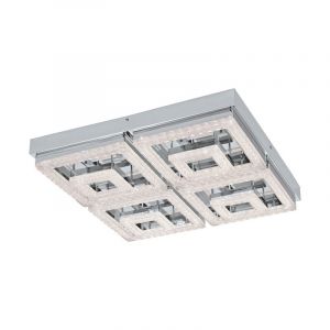Krom modern taklampa plast, Arjo, 48W, 3000K LED