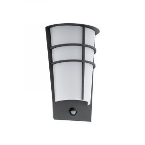 Antracit utomhus vägglampa med rörelsesensor plast, Bastiaan, IP44