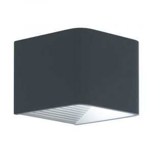 Antracit modern utelampa aluminium, Kay, 6W, 3000K LED, IP44